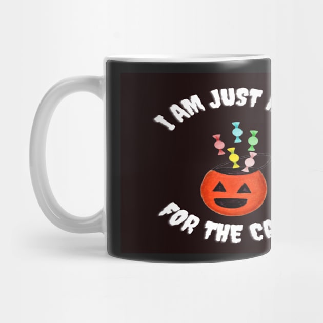 I Am Just Here For the Candy Card, Funny Halloween Gift Idea (Landscape) by thcreations1